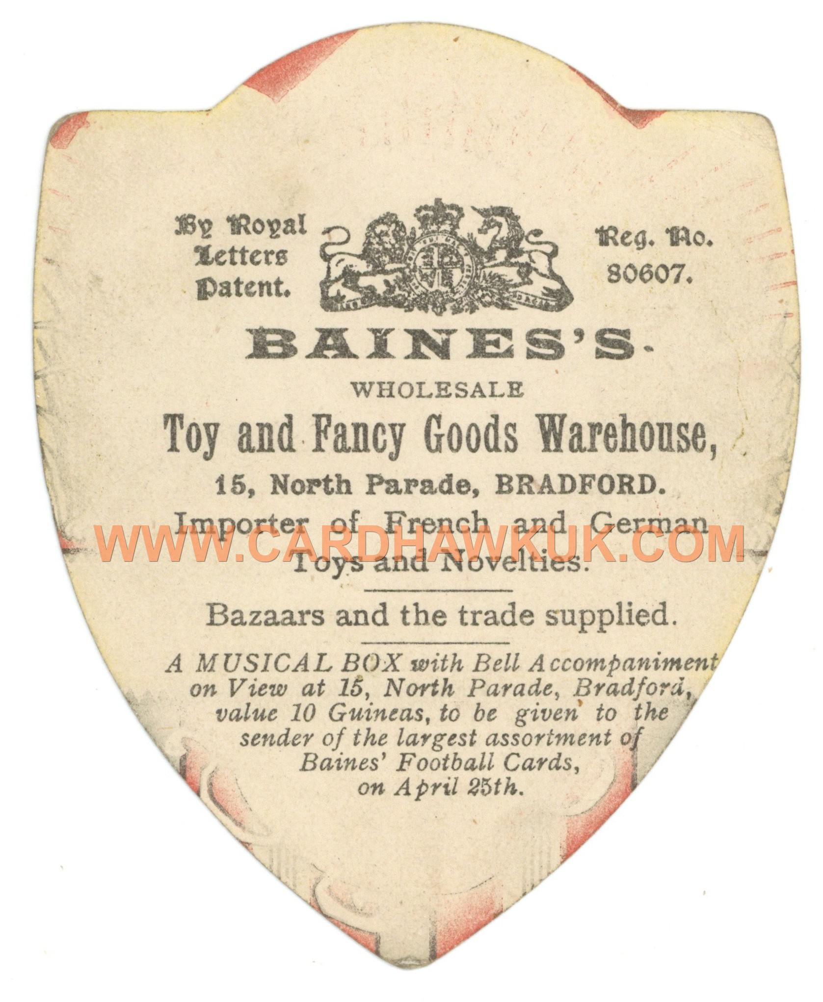J. Baines - 'Rugby Shields' (c1891-4) - W.J. Davis - Bessbrook J. Baines - 'Rugby Shields' (c1891-4) - W.J. Davis - Bessbrook