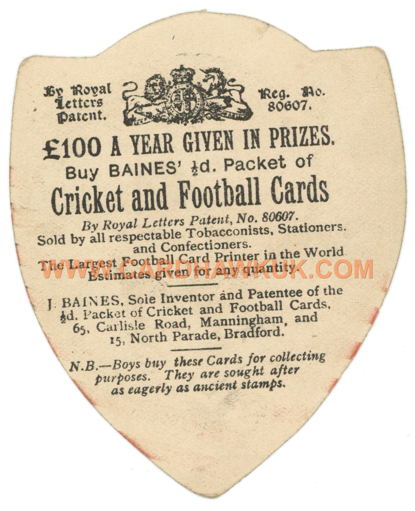 J. Baines - 'Rugby Shields' (1890s) - Carnforth For a Goal J. Baines - 'Rugby Shields' (1890s) - Carnforth For a Goal