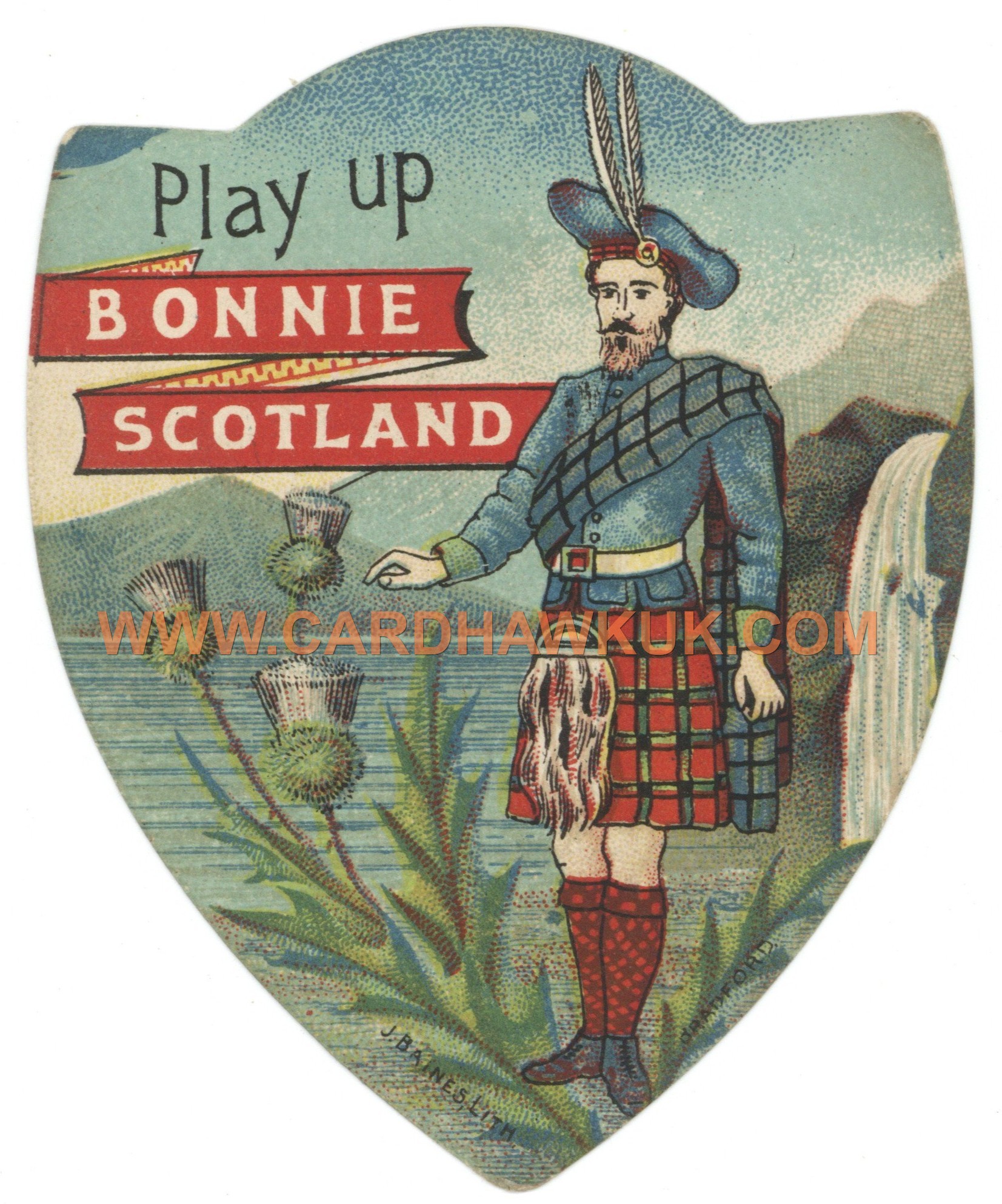 J. Baines - 'Rugby Shields' (1890s) - Play Up Bonnie Scotland J. Baines - 'Rugby Shields' (1890s) - Play Up Bonnie Scotland