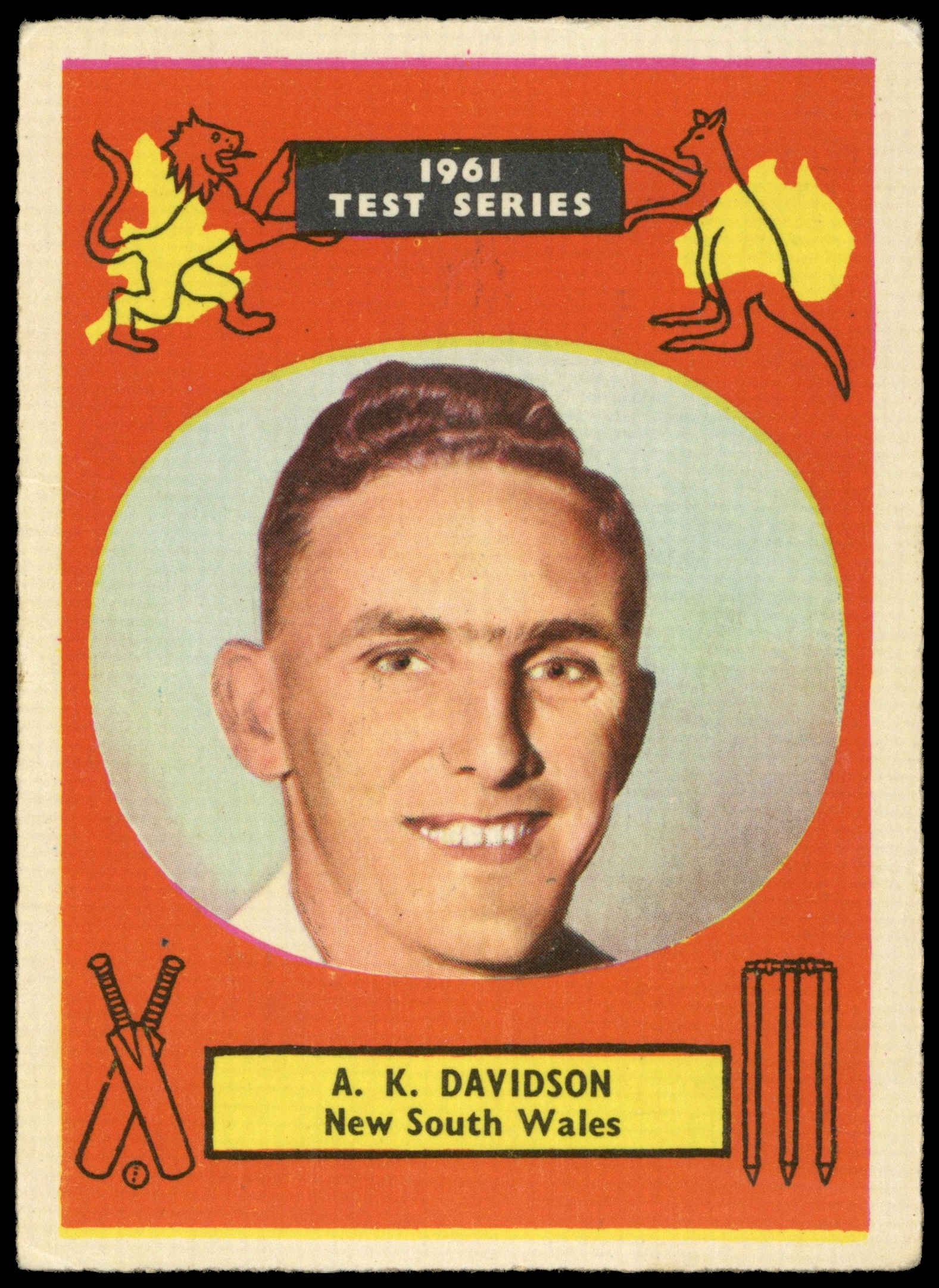 A&BC - 'Cricketers 1961 (90 x 64)' (1961) - #37 - Alan Davidson (NSW) A&BC - 'Cricketers 1961 (90 x 64)' (1961) - #37 - Alan Davidson (NSW)