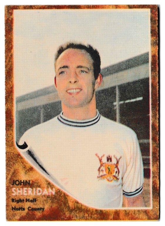 A&BC - 'Footballers (1963/64 - English Series 2)' - Card #76 - John Sheridan (Notts County) A&BC - 'Footballers (1963/64 - English Series 2)' - Card #76 - John Sheridan (Notts County)