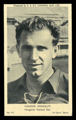A&BC - 'All Sport Series' (1954) #112 Nandor Hidegkuti (Hungarian Football Star)