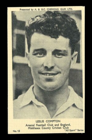 A&BC - 'All Sport Series' (1954) #16 Leslie Compton (Arsenal & Middlesex)