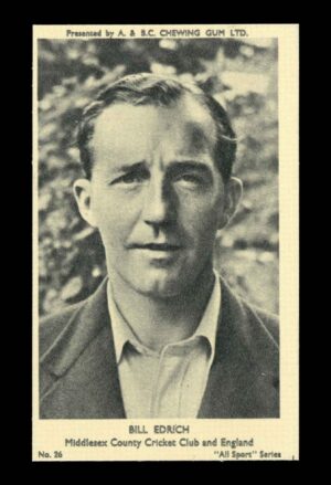 A&BC - 'All Sport Series' (1954) #27 Bill Edrich (Middlesex)