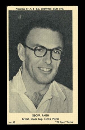 A&BC - 'All Sport Series' (1954) #33 Geoff. Paish (Tennis)