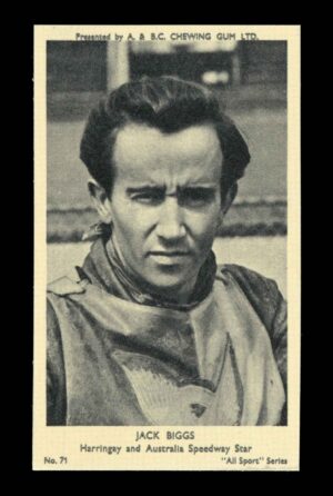 A&BC - 'All Sport Series' (1954) #72 Jack Biggs (Haringey Speedway)