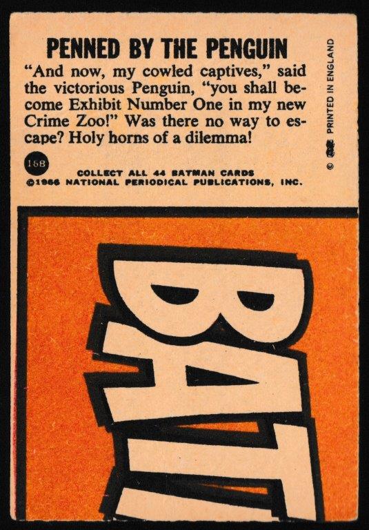 A&BC - 'Batman (1-44B) Card #16 - Penned by the Penguin A&BC - 'Batman (1-44B) Card #16 - Penned by the Penguin