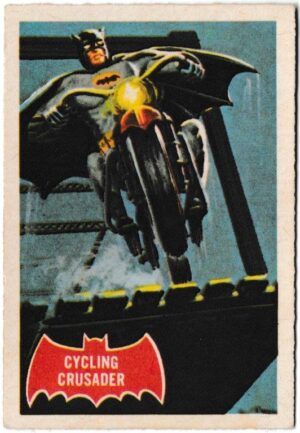 A&BC - 'Batman (1-44A)' (1966) - Card #10 - Cycling Crusader