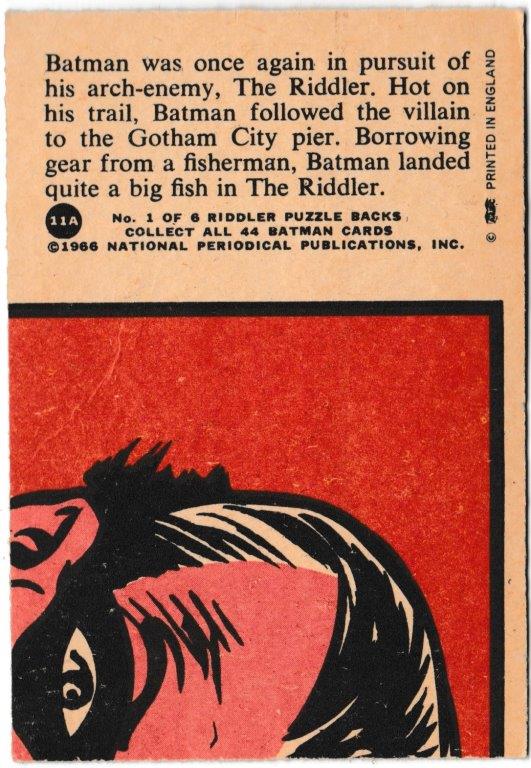 A&BC - 'Batman (1-44A)' (1966) - Card #11 - Landing A Big One A&BC - 'Batman (1-44A)' (1966) - Card #11 - Landing A Big One