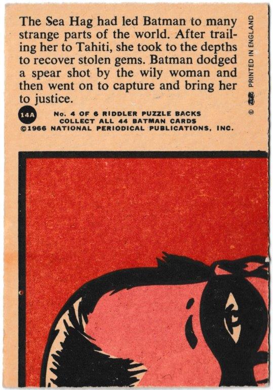 A&BC - 'Batman (1-44A)' (1966) - Card #14 - Danger In The Depths A&BC - 'Batman (1-44A)' (1966) - Card #14 - Danger In The Depths