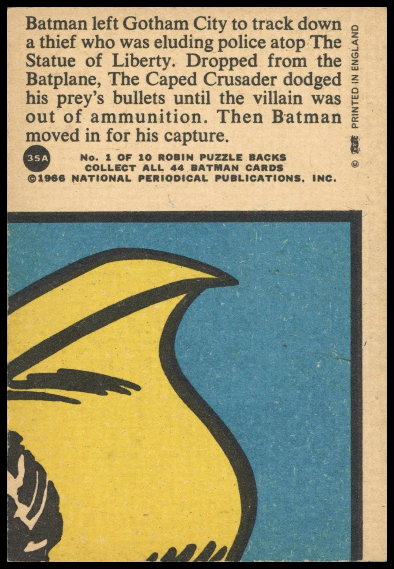 A&BC – ‘Batman (1-44A)’ (1966) – #35 – Crime Above The Harbour – CardHawk