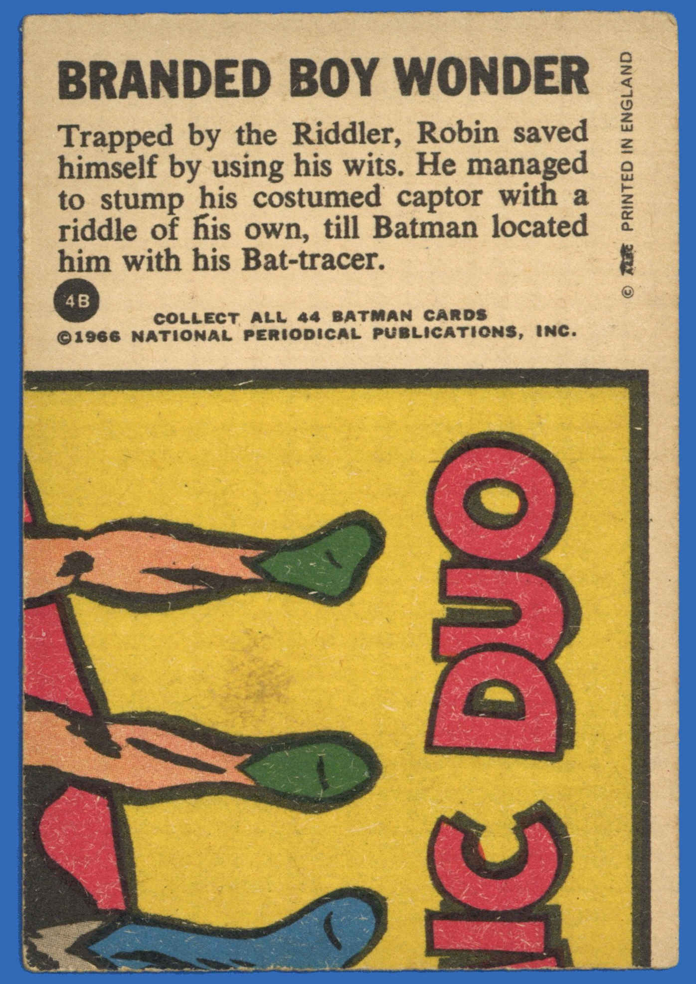 A&BC - 'Batman (1-44B)' (1966) - #4 - Branded Boy Wonder A&BC - 'Batman (1-44B)' (1966) - #4 - Branded Boy Wonder