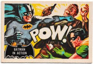 A&BC - 'Batman (Pink Back)' (1966) - Card #15 - Batman in Action