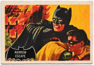 A&BC - 'Batman (Pink Back)' (1966) - Card #21 - Narrow Escape