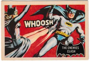 A&BC - 'Batman (Pink Back)' (1966) - Card #33 - The Enemies Clash