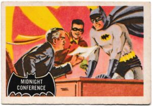 A&BC - 'Batman (Pink Back)' (1966) - Card #4 - Midnight Conference