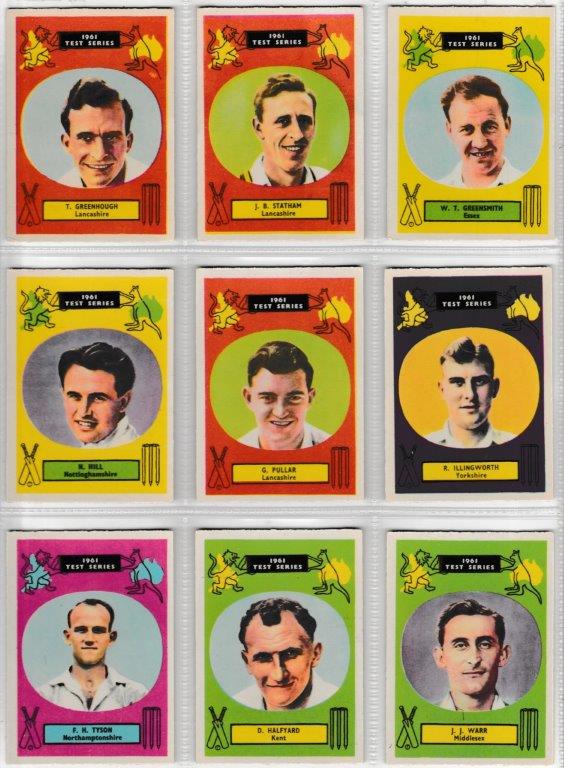 A&BC - 'Cricketers 1961 (90 x 64)' - Complete Set A&BC - 'Cricketers 1961 (90 x 64)' - Complete Set