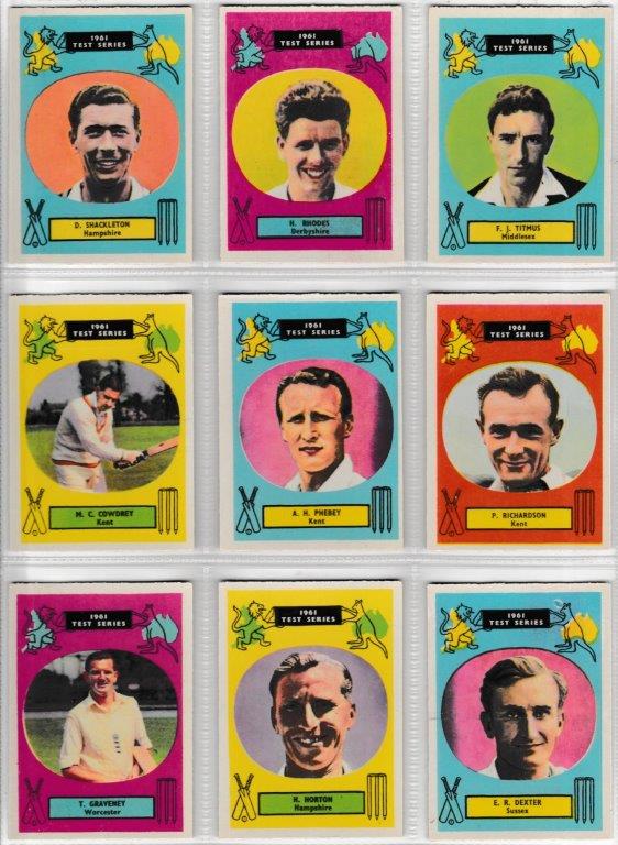 A&BC - 'Cricketers 1961 (90 x 64)' - Complete Set A&BC - 'Cricketers 1961 (90 x 64)' - Complete Set