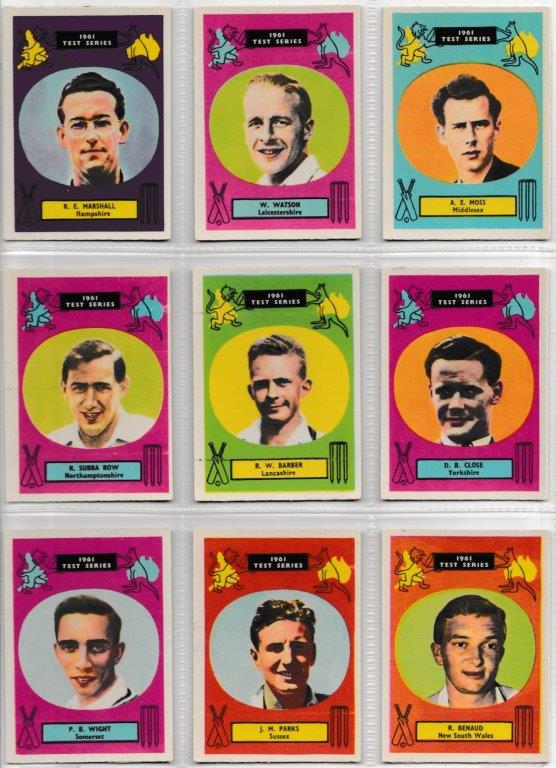 A&BC - 'Cricketers 1961 (90 x 64)' - Complete Set A&BC - 'Cricketers 1961 (90 x 64)' - Complete Set