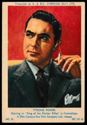A&BC - 'Film & TV Stars (Series 1)' (1953) - Tyrone Power
