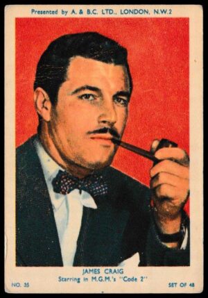A&BC - 'Film & TV Stars (Series 1)' (1953) - James Craig