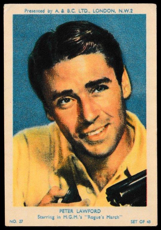 A&BC - 'Film & TV Stars (Series 1)' (1953) - Peter Lawford A&BC - 'Film & TV Stars (Series 1)' (1953) - Peter Lawford