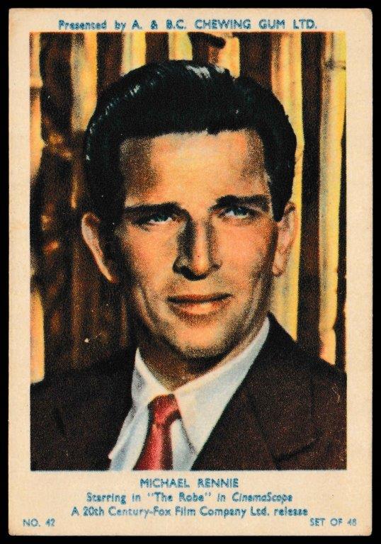 A&BC - 'Film & TV Stars (Series 1)' (1953) - Michael Rennie A&BC - 'Film & TV Stars (Series 1)' (1953) - Michael Rennie