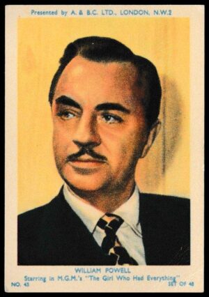 A&BC - 'Film & TV Stars (Series 1)' (1953) - William Powell