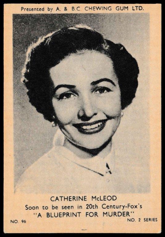 A&BC - 'Film & TV Stars (Series 2)' (1953) - Catherine McLeod A&BC - 'Film & TV Stars (Series 2)' (1953) - Catherine McLeod