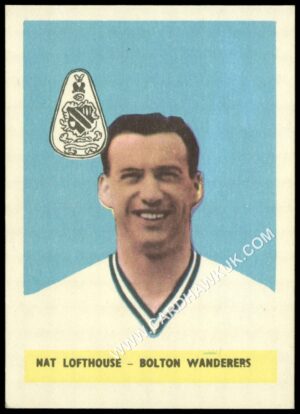 A&BC - 'Footballers (1958/59 No Planet)' (1958) - Nat Lofthouse (Bolton Wanderers) **PSA4.5**