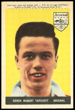 A&BC - 'Footballers (1958/59 Planet)' (1958) - Derek Tapscott (Arsenal) A&BC - 'Footballers (1958/59 Planet)' (1958) - Derek Tapscott (Arsenal)