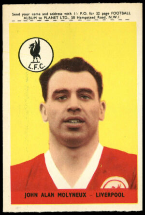 A&BC - 'Footballers (1958/59 Planet)' (1958) - John Molyneux (Liverpool) A&BC - 'Footballers (1958/59 Planet)' (1958) - John Molyneux (Liverpool)