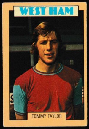 A&BC - 'Footballers (1973-74 S2 Blue Back)' (1973) - Card #142 - Tommy Taylor (West Ham)