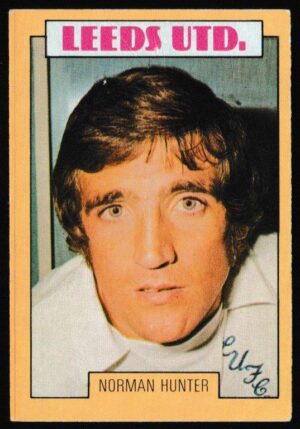 A&BC - 'Footballers (1973-74 S2 Blue Back)' (1973) - Card #161 - Norman Hunter (Leeds Utd)