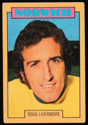 A&BC - 'Footballers (1973-74 S2 Blue Back)' (1973) - Card #165 - Doug Livermore (Norwich City)