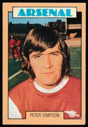 A&BC - 'Footballers (1973-74 S2 Blue Back)' (1973) - Card #178 - Peter Simpson (Arsenal)
