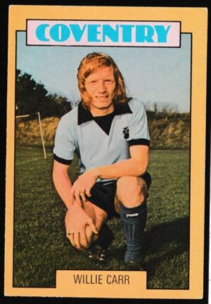 A&BC - 'Footballers (1973-74 S2 Blue Back)' (1973) - Card #187 - Willie Carr (Coventry) A&BC - 'Footballers (1973-74 S2 Blue Back)' (1973) - Card #187 - Willie Carr (Coventry)