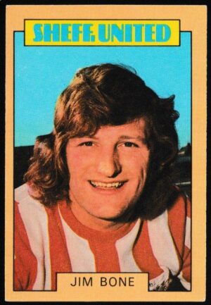 A&BC - 'Footballers (1973-74 S2 Blue Back)' (1973) - Card #199 - Jim Bone (Sheffield Utd) A&BC - 'Footballers (1973-74 S2 Blue Back)' (1973) - Card #199 - Jim Bone (Sheffield Utd)