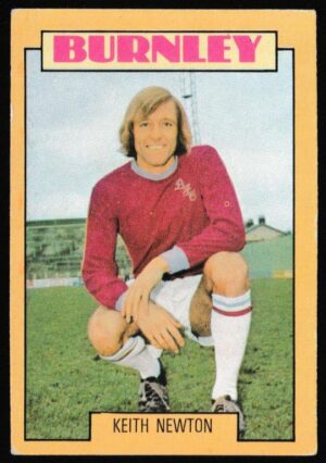 A&BC - 'Footballers (1973-74 S2 Blue Back)' (1973) - Card #214 - Keith Newton (Burnley)