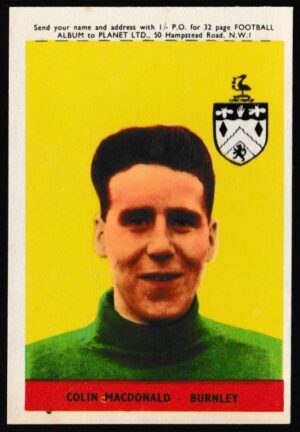 A&BC - 'Footballers (1958-59 S1.C)' (1958) - Card #10 - Colin MacDonald (Burnley)