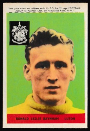 A&BC - 'Footballers (1958-59 S1.C)' (1958) - Card #12 - Ronald Leslie Raynham (Luton) A&BC - 'Footballers (1958-59 S1.C)' (1958) - Card #12 - Ronald Leslie Raynham (Luton)