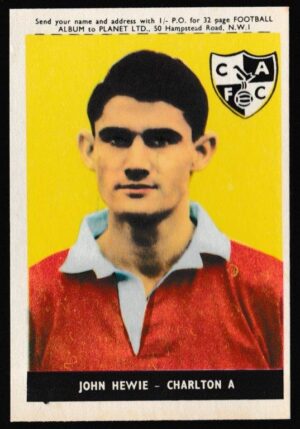 A&BC - 'Footballers (1958-59 S1.C)' (1958) - Card #16 - John Hewie (Charlton)