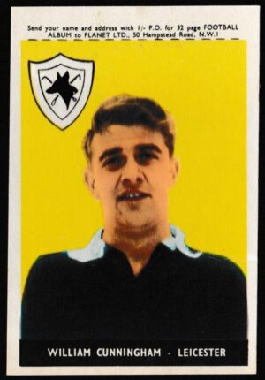 A&BC - 'Footballers (1958-59 S1.C)' (1958) - Card #17 - William Cunningham (Leicester)