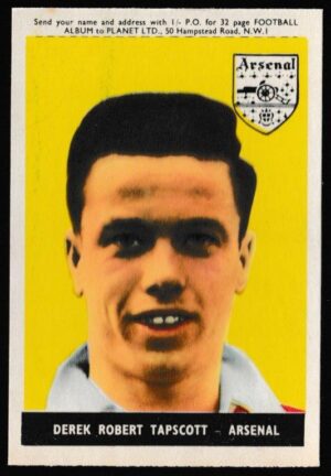 A&BC - 'Footballers (1958-59 S1.C)' (1958) - Card #20 - Derek Robert Tapscott (Arsenal) A&BC - 'Footballers (1958-59 S1.C)' (1958) - Card #20 - Derek Robert Tapscott (Arsenal)
