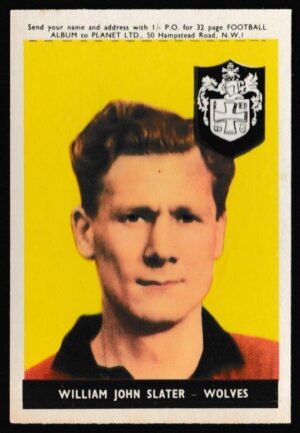 A&BC - 'Footballers (1958-59 S1.C)' (1958) - Card #23 - William John Slater (Wolves) A&BC - 'Footballers (1958-59 S1.C)' (1958) - Card #23 - William John Slater (Wolves)