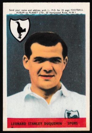 A&BC - 'Footballers (1958-59 S1.C)' (1958) - Card #34 - Leonard Stanley Duquemin (Spurs)