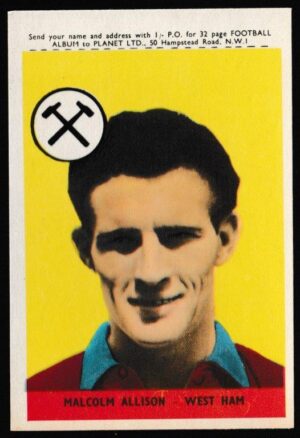A&BC - 'Footballers (1958-59 S1.C)' (1958) - Card #39 - Malcolm Allison (West Ham)