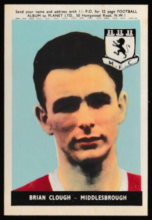 A&BC - 'Footballers (1958-59 S1.C)' (1958) - Card #5 - Brian Clough (Middlesbrough)