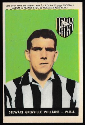A&BC - 'Footballers (1958-59 S1.C)' (1958) - Card #6 - Stewart Grenville Williams (West Brom)