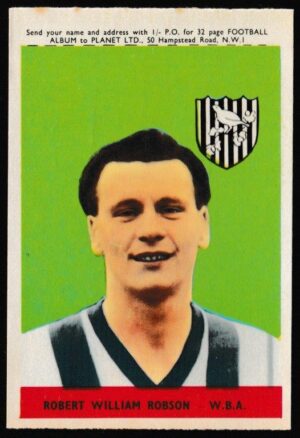 A&BC - 'Footballers (1958-59 S1.C)' (1958) - Card #7 - Robert William Robson (West Brom)